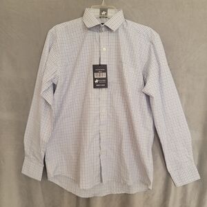 Men's Blue Checkered Shirt, Size M